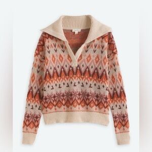 The General Good~Women’s‎ Knit Sayf V- Neck Folded Collar Sweater Size Large
